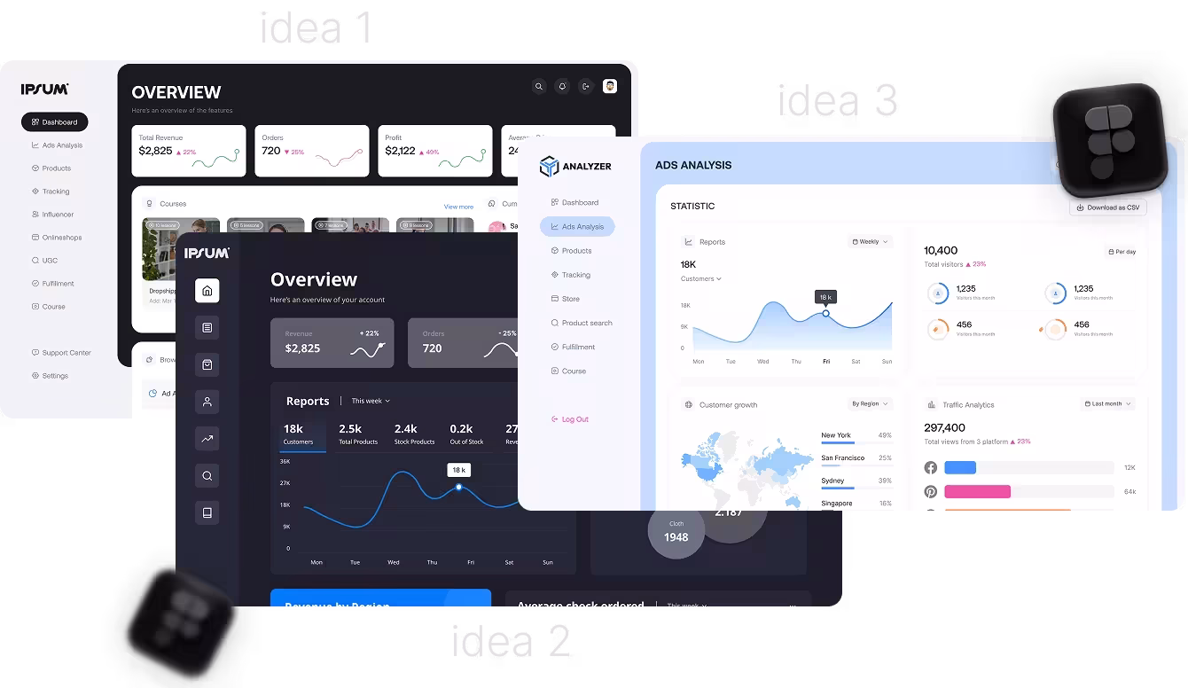 CRM and SaaS design concept Vibestyle